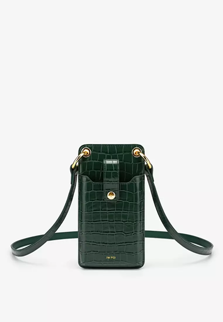 Buy JW PEI Quinn Phone Bag Dark Green Croc 2025 Online ZALORA
