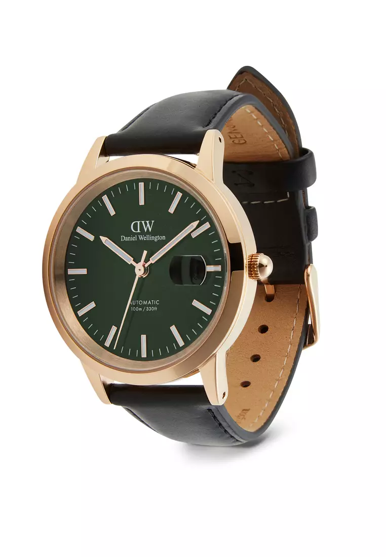 Iconic Automatic 40mm Sheffield Rose Gold Emerald  - Enamel Dial - Men Watch Automatic movement watch DW Official Authentic Original