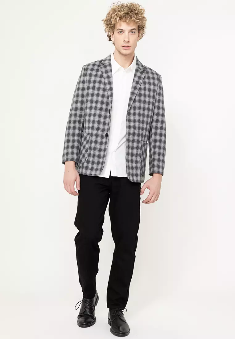 Casual Plaid Blazer