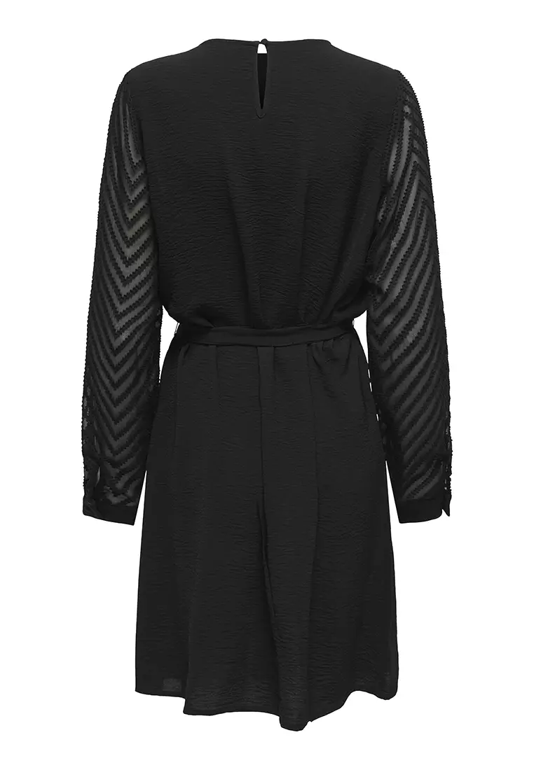 Mette Long Sleeve Dobby Sleeve Dress
