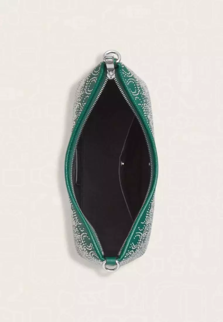 Coach Laurel Shoulder Bag With Signature Rivets Emerald Green