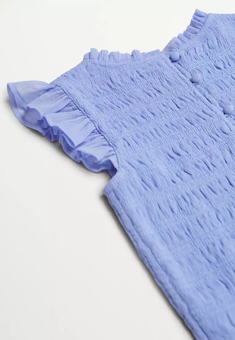 Ruffled Smocked Blouse