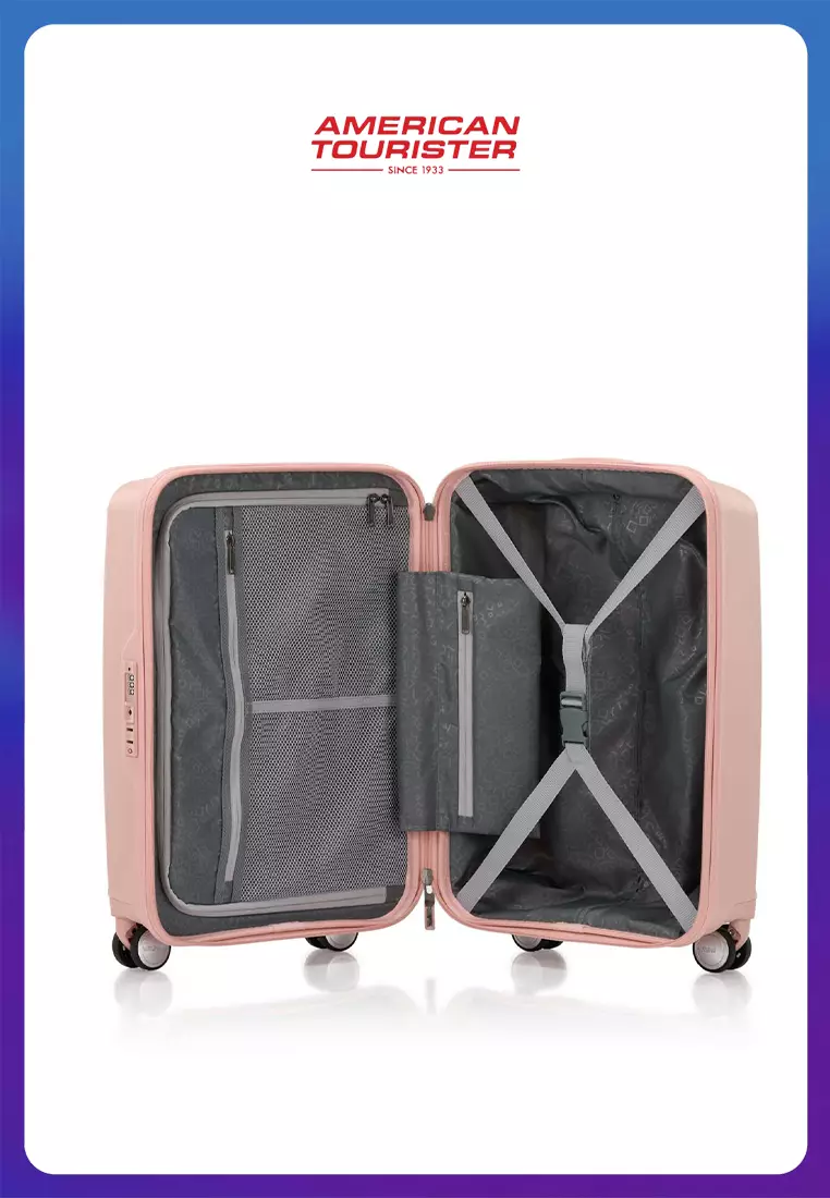 American Tourister Koper Hardcase Argyle Cabin 20 Inch EXP TSA V2 - Antique Pink
