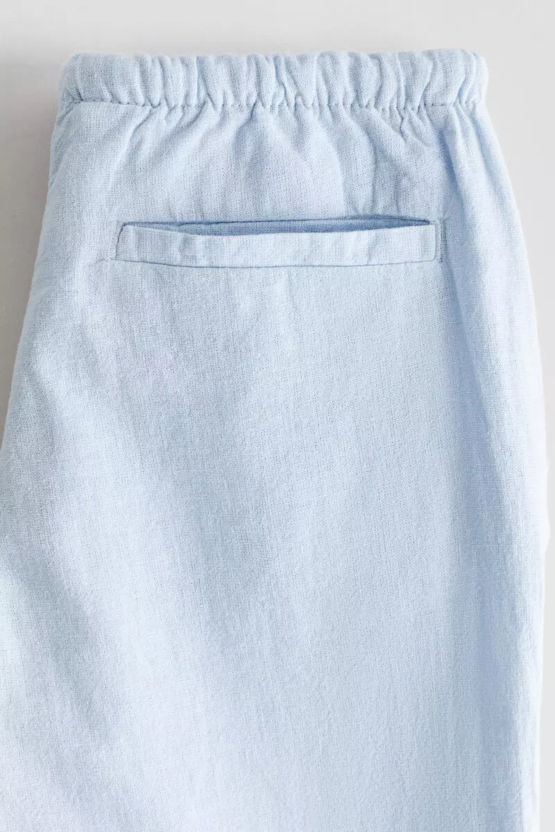 Linen-blend trousers