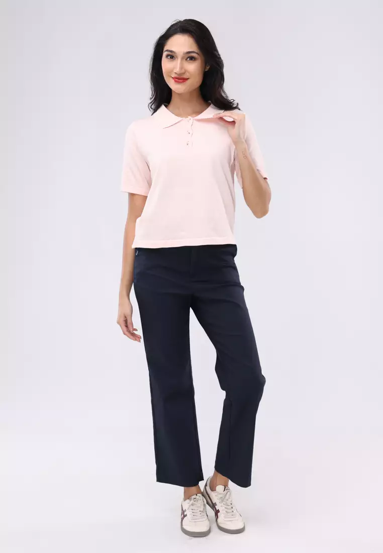 Knitted Short Sleeves Top