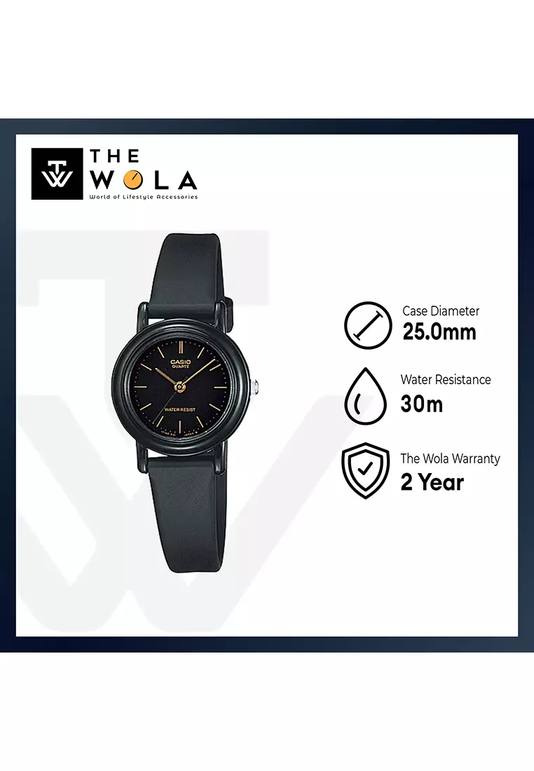 Women's Analog Watch LQ-139AMV-1E Mini size Black Resin Band Ladies Watch