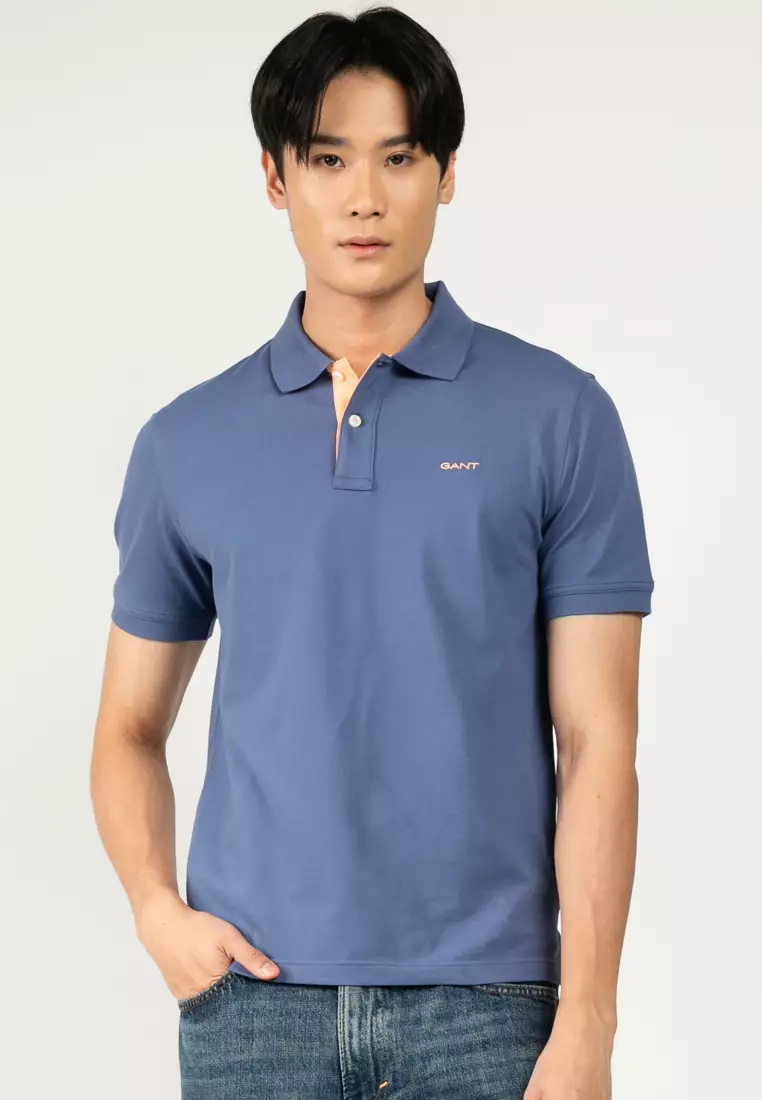 Contrast Pique Polo Shirt