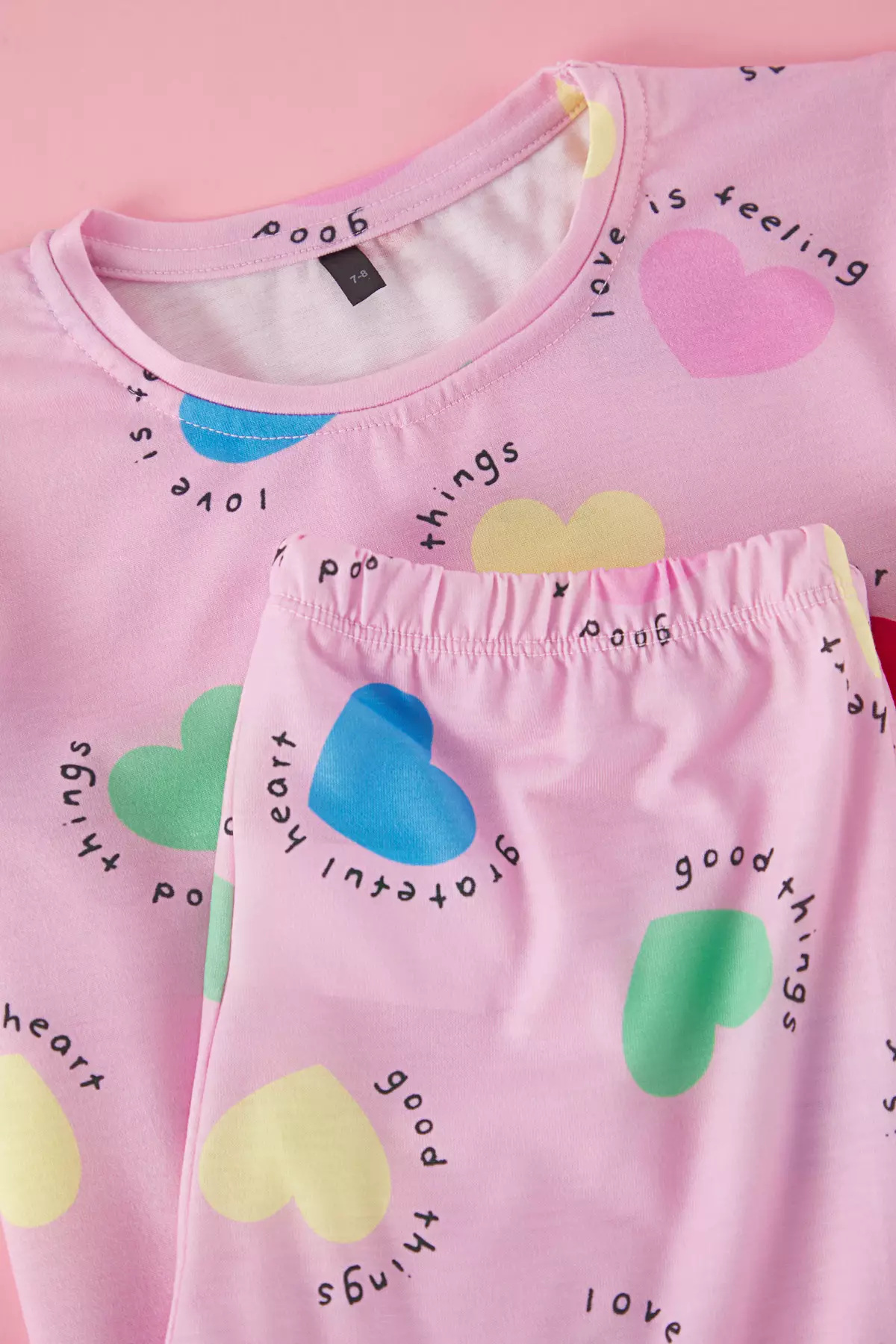 Hearts Printed Pyjamas Set
