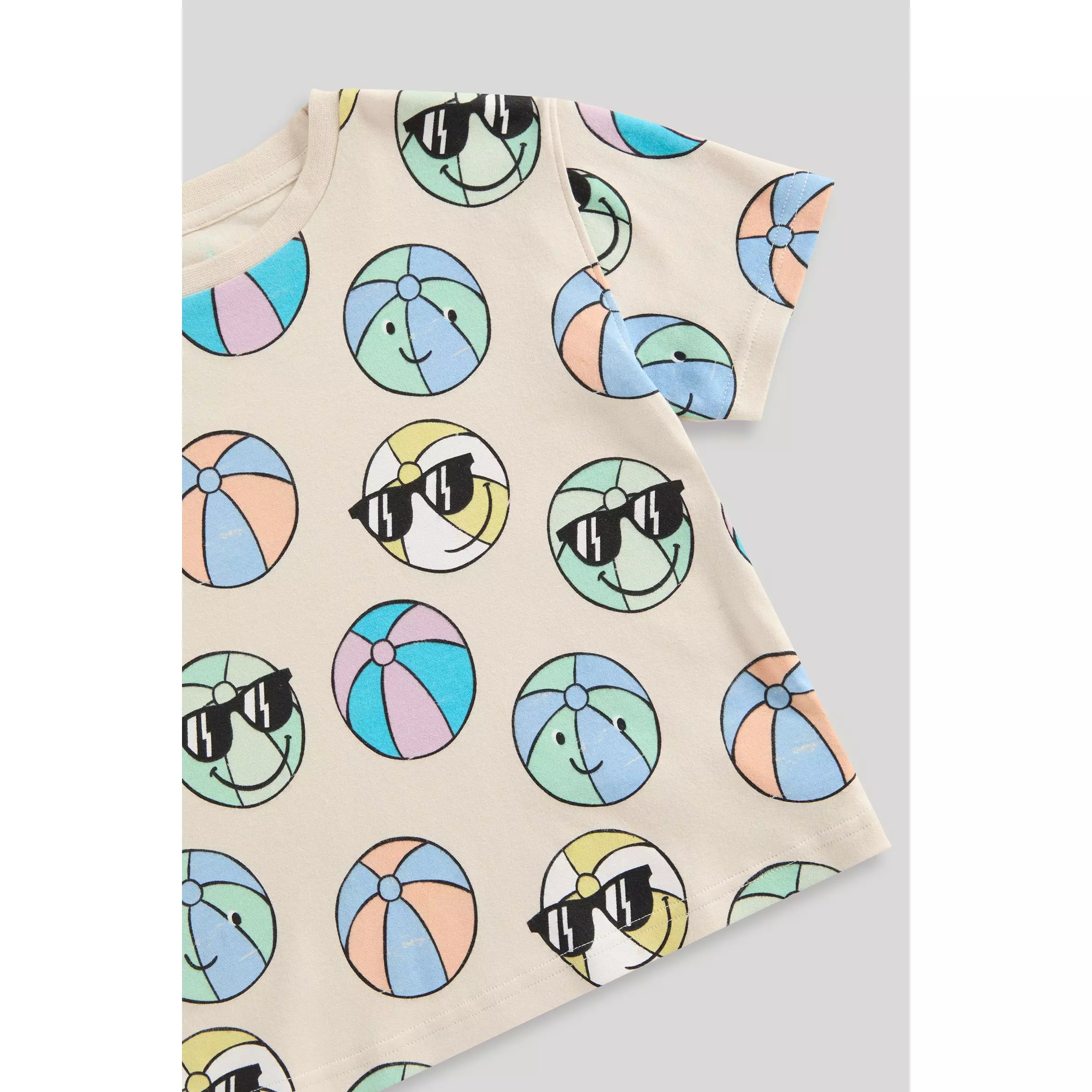 Mothercare Beach Ball T-Shirt - Kaos Bayi Laki-laki (Krem)