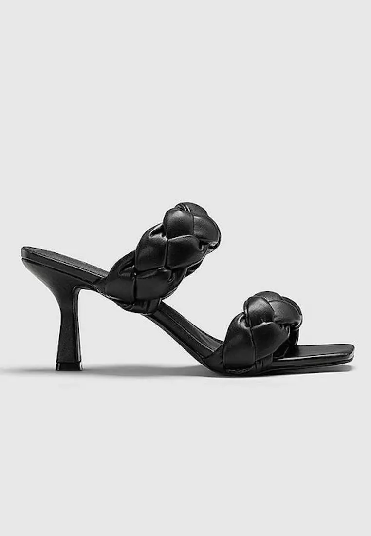 Braided heeled 2025 mules