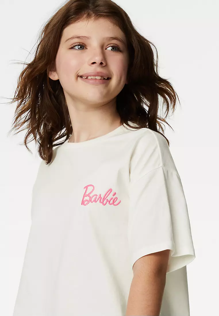 Shirt im Lochmuster aus Cotton Mélange
