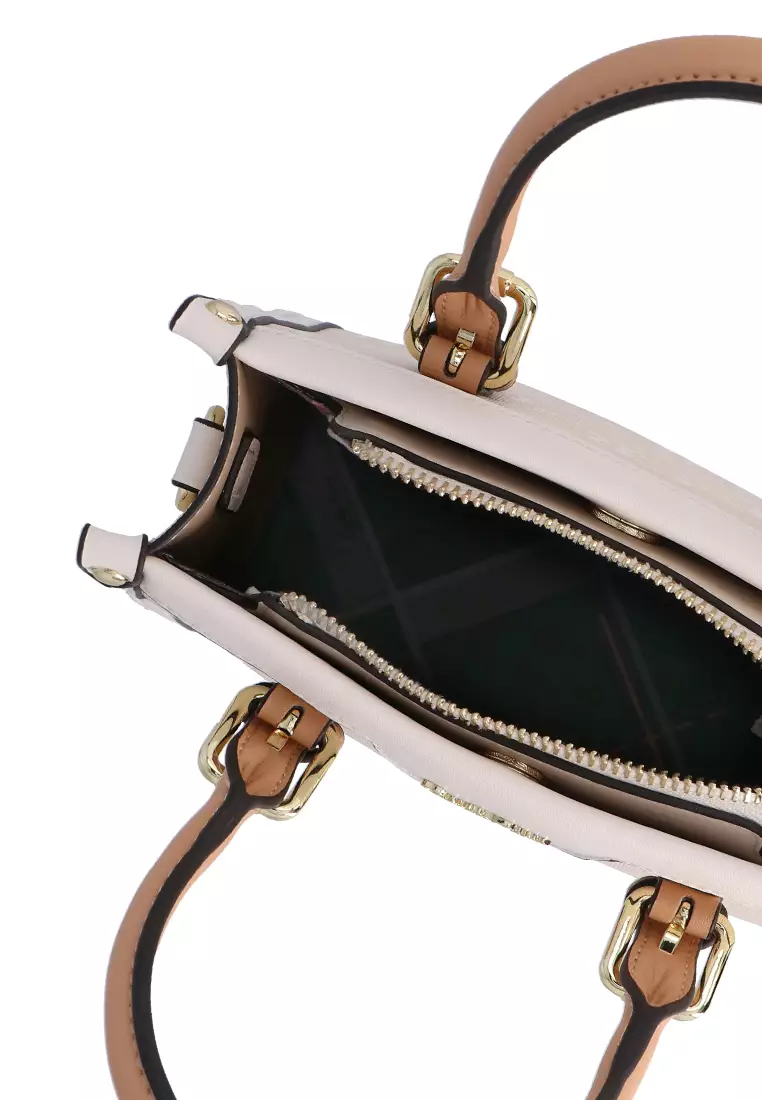 Buy Carlo Rino CR Monogram in Cream Top Handle - Beige Online | ZALORA ...