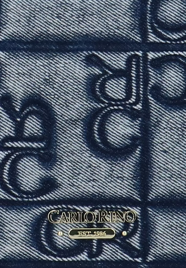 Carlo GEO Denim Crossbody - Dark Blue