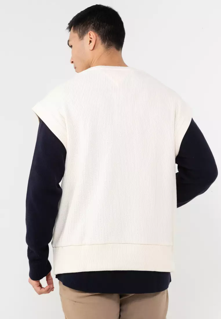 Monotype Waffle Knit Vest - Tommy Hilfiger