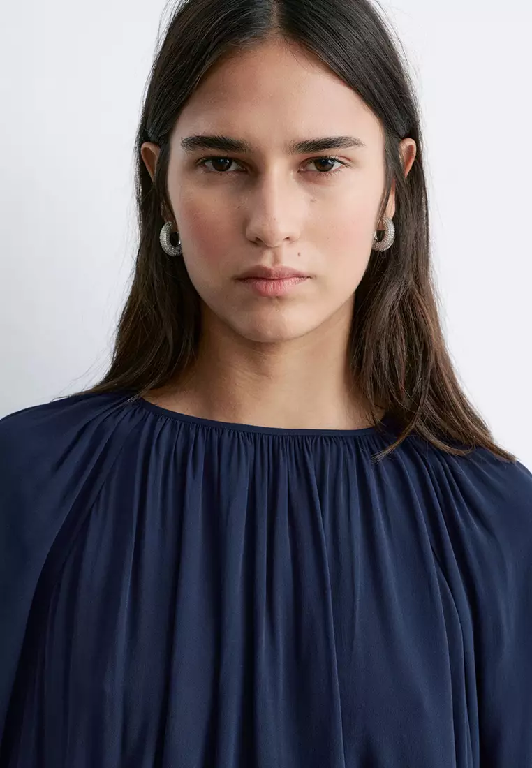 Balloon-Sleeve Blouse