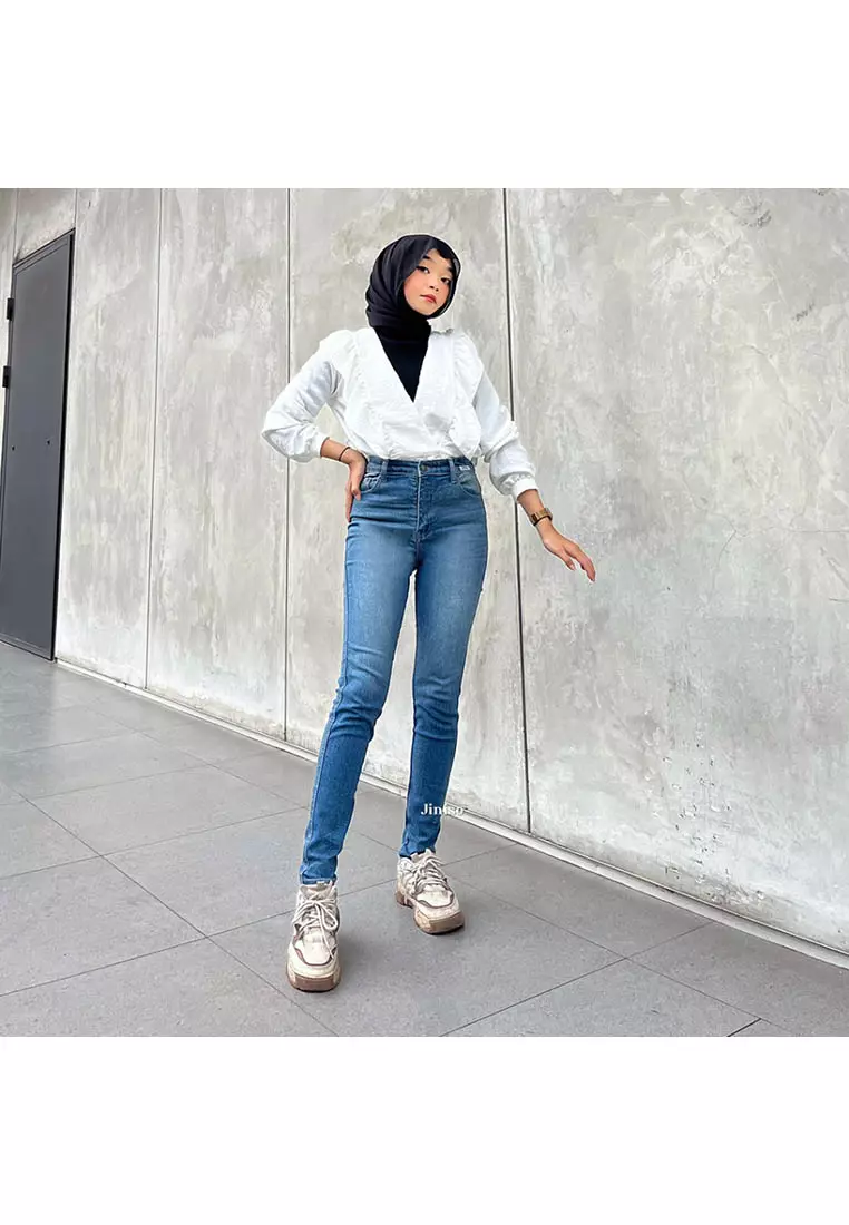 Highwaist Boyfriend Stretch Jeans 204 RISE UP