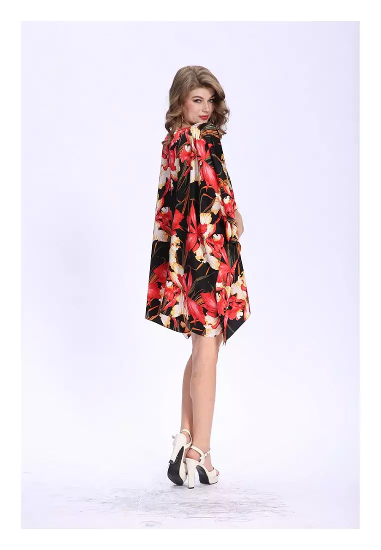 真絲印花色丁上衣