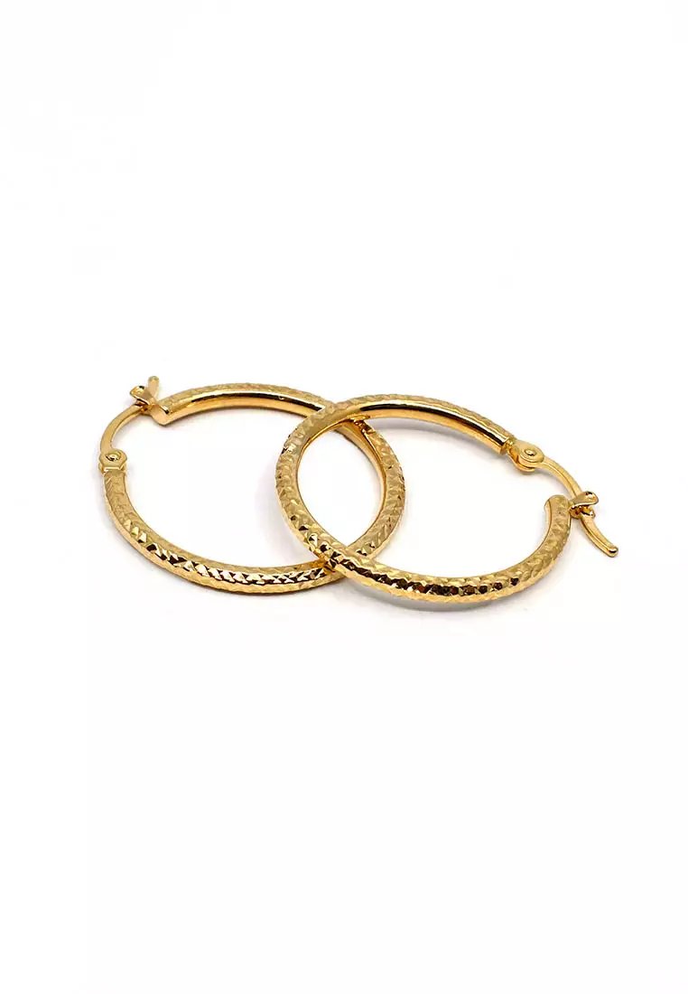 18K Italian Made Yellow Gold Earrings