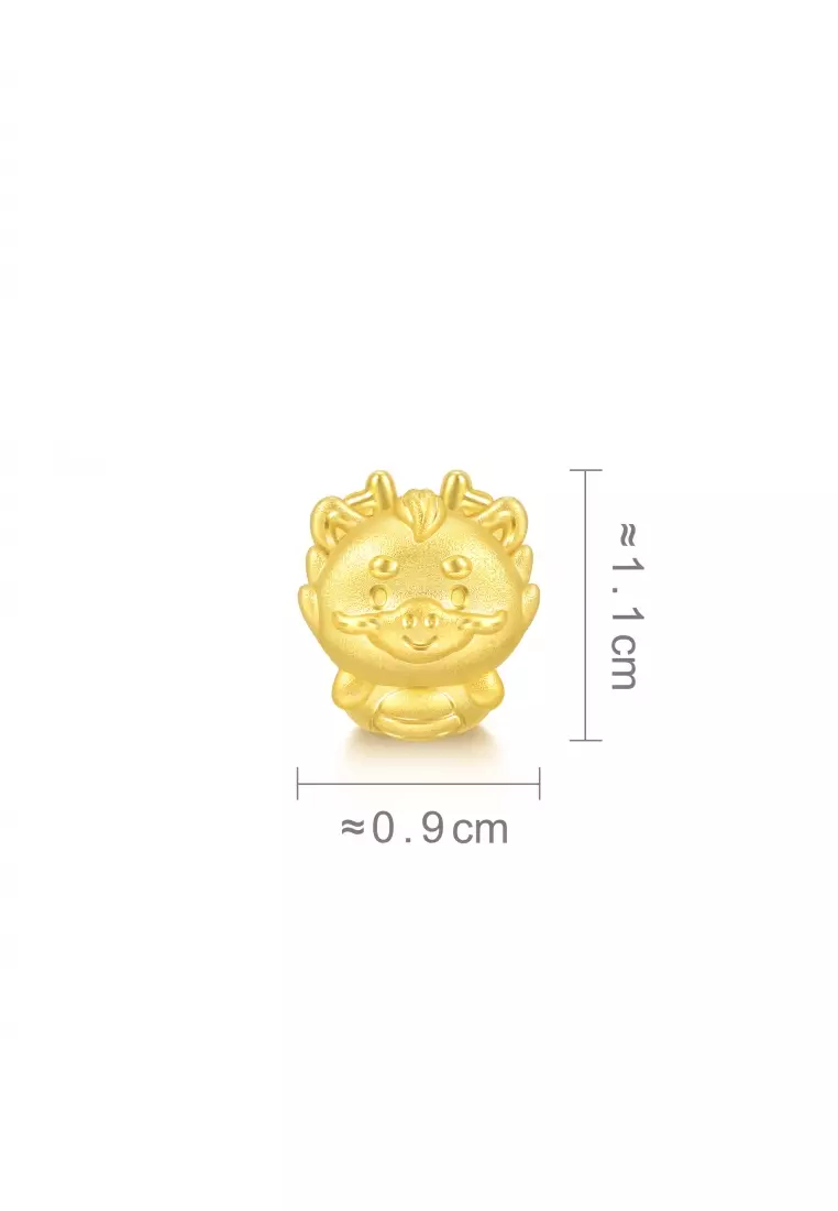 Charme 999 24K Gold Chinese Zodiac Dragon Charm 93695C (Bracelet not included)