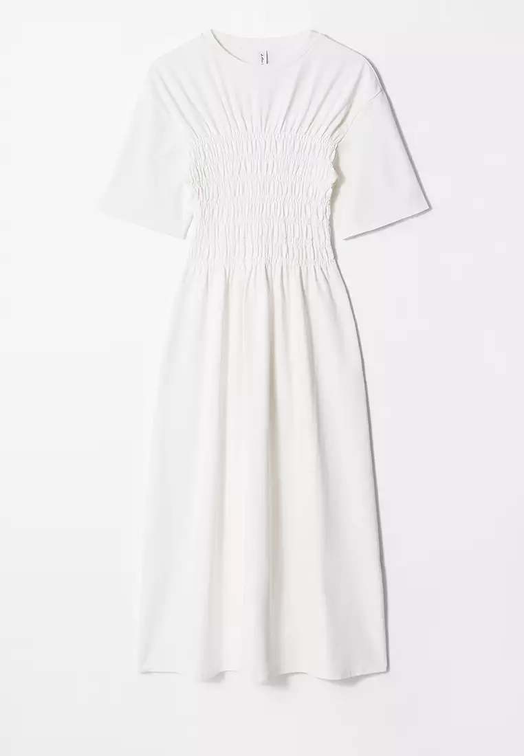 Smocked Midi Dress