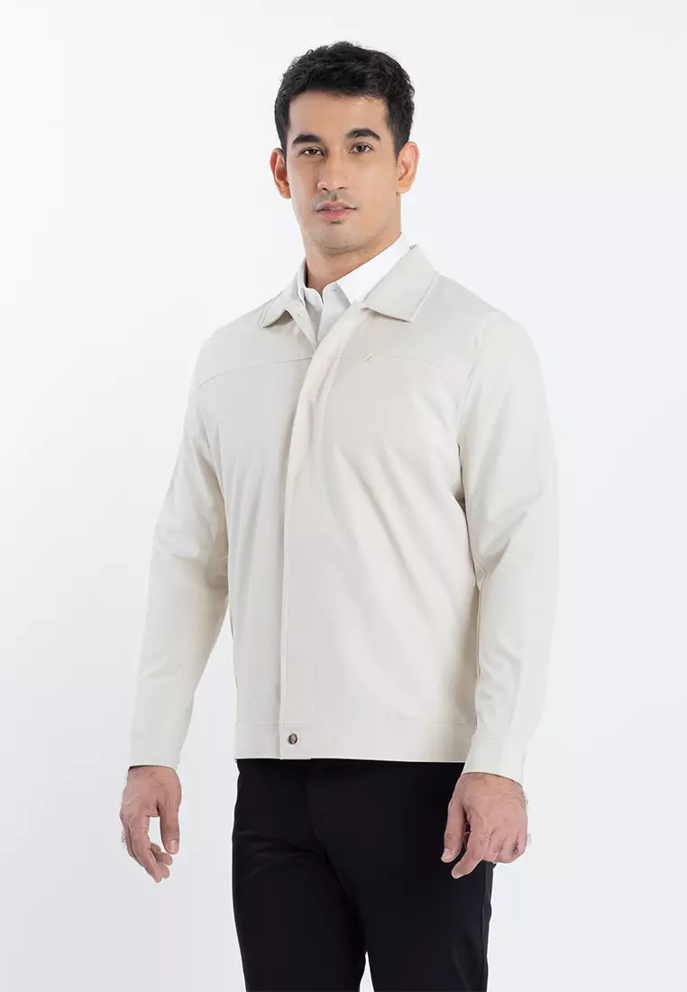 Solid Stretch Harrington Jacket