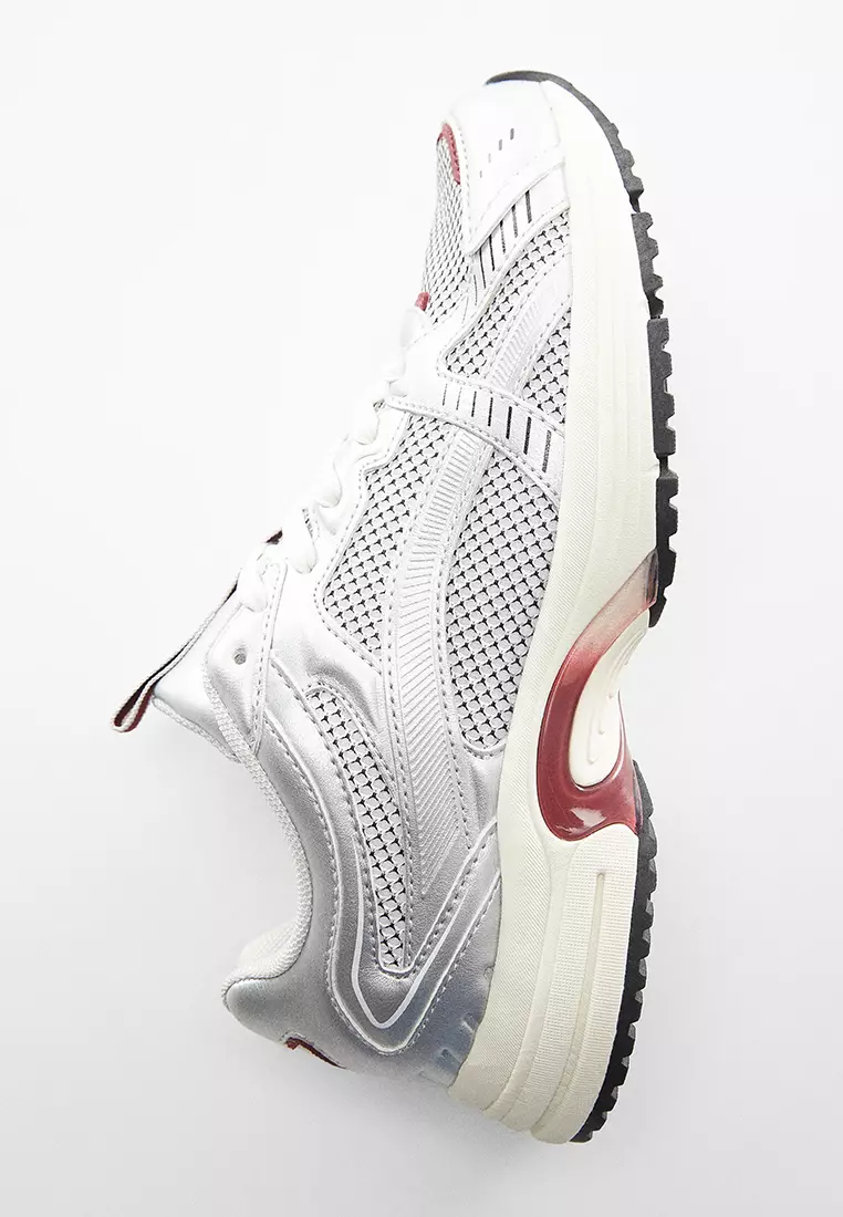 Metallic lace up sneakers sales