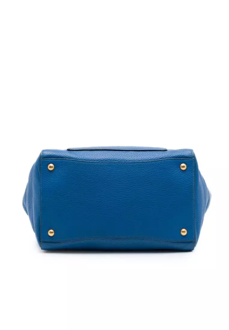 Pre-Loved Prada Vitello Daino Front Pocket Open Convertible Tote
