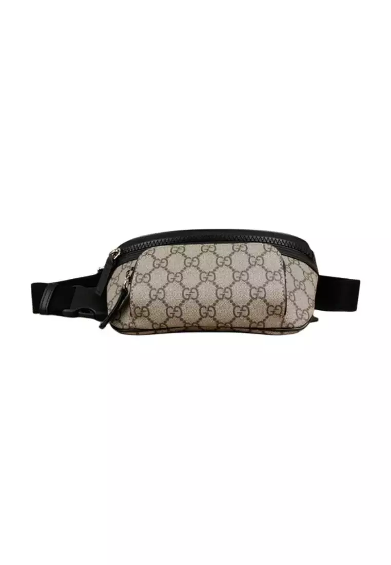 Women's Waist Bag in Beige with Black 779877 FAC95