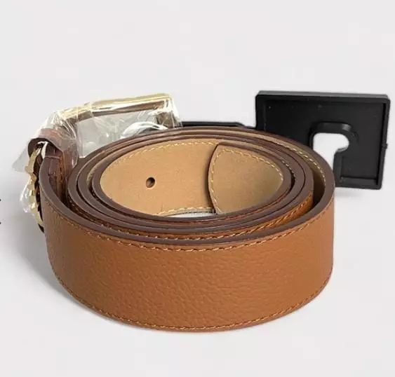 558912 Michael Kors Belt Logo MK Leather Brown Uk L