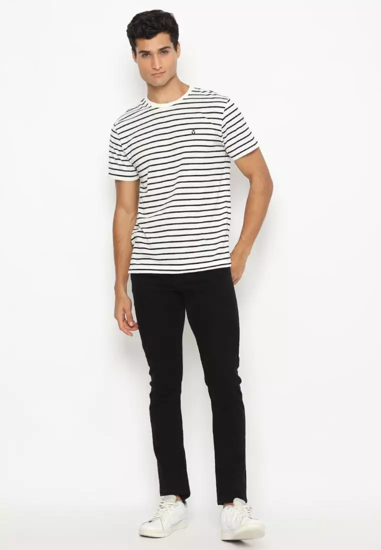 Matsuda T Shirt Pria Kaos Stripe Nantan