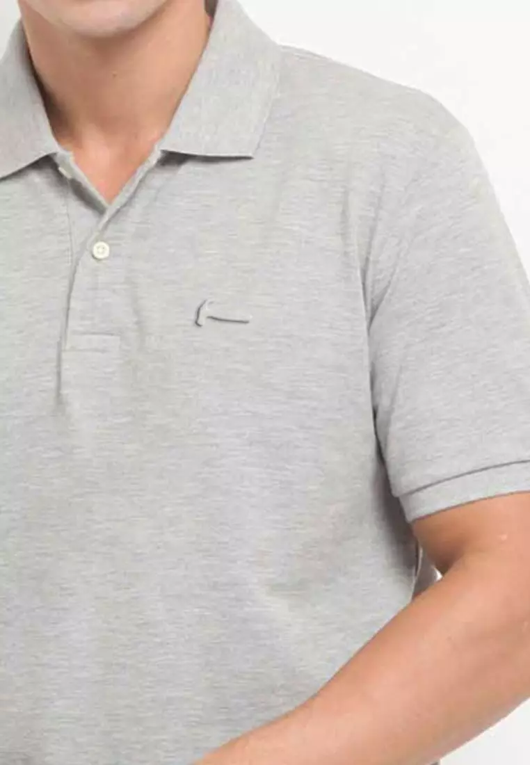 Hammer Men Basic Polo | Kaos Kerah Pria Reguler Lengan Pendek Grey Z1PO001A1