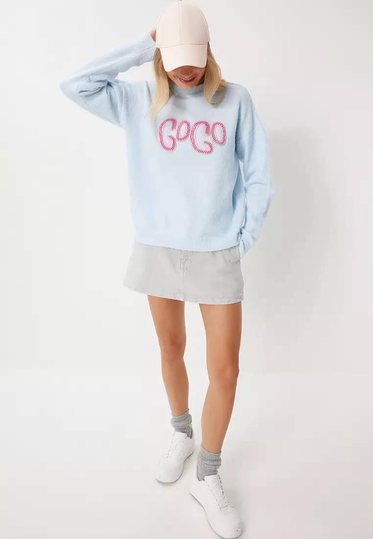 Pearl Embroidered Knitwear Sweater