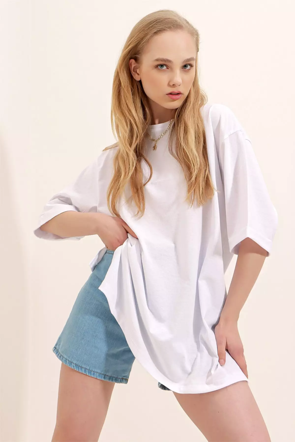 Oversized Cotton Basic T-Shirt