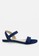 Benitz navy Women Ankle Strap Flat Sandal Simple Casual 2B189SHC15DF69GS_2