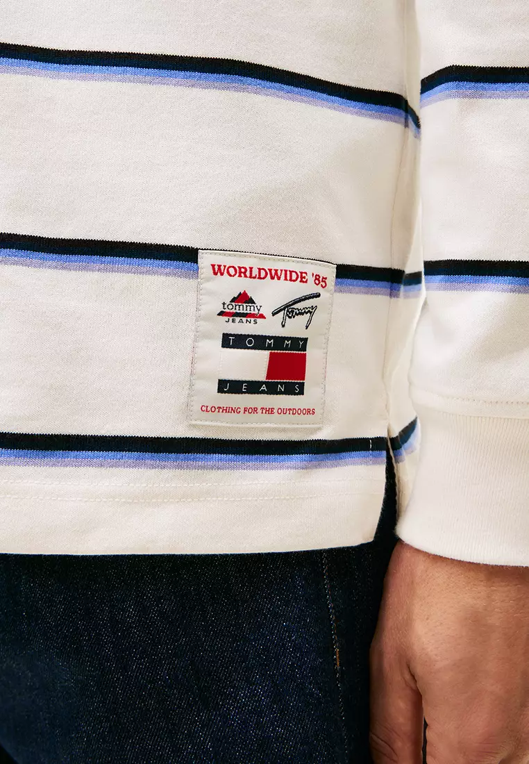 Buy Tommy Hilfiger Relaxed Woven Label Rugby Shirt - Tommy Jeans 2026 ...