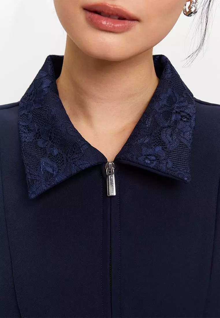 Floral Lace Trim Romper