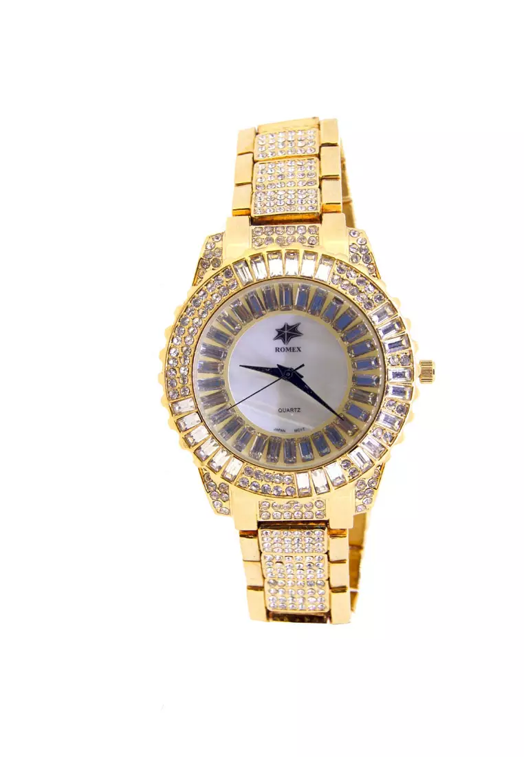 Japan Design 18K Plating with Crystal Star Dial and Crystal Band Romex Watch