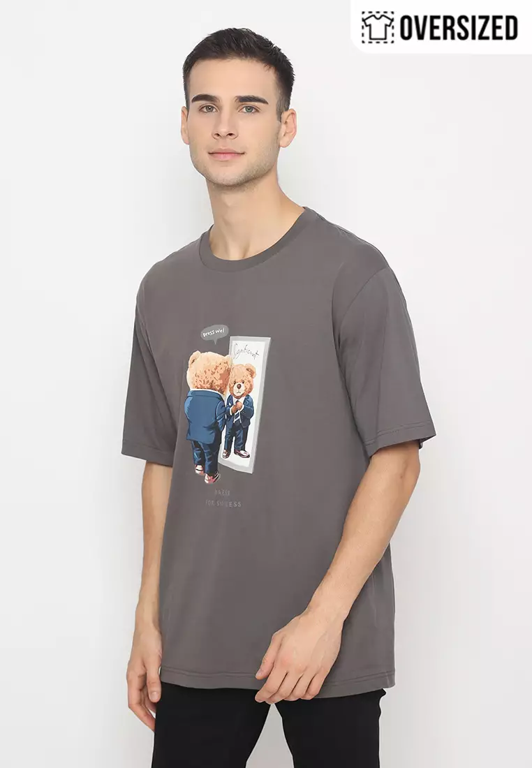RBJ Unisex T-Shirt Teddy Cotton Combed Oversized Pria 2079350031