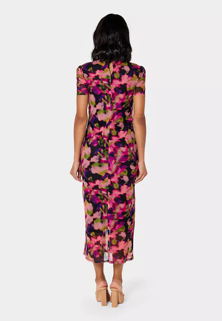 Dani Print Mesh Midi Dress