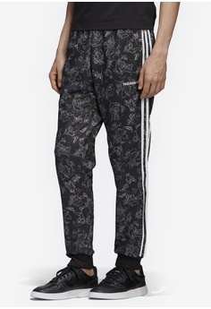 black tapered joggers