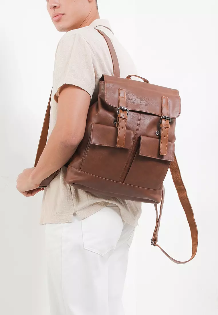 Distressed Leather Hitch Backpack