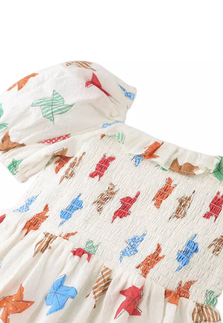 Girls Daria Dress In Pinwheel Print