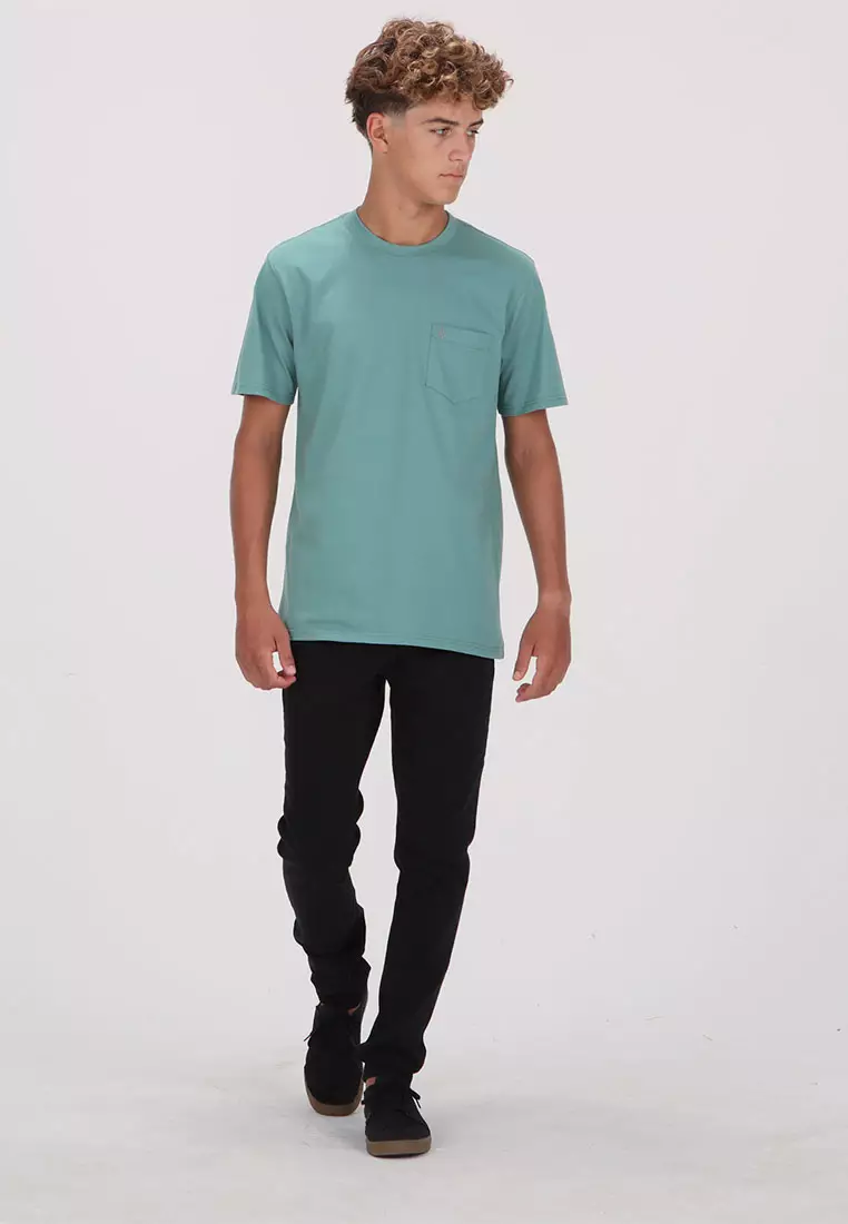 MSL SOLID POCKET SHORT SLEEVE TEE PETROL