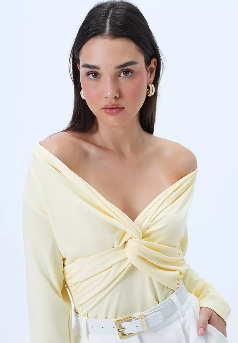 Off Shoulder Twist Blouse