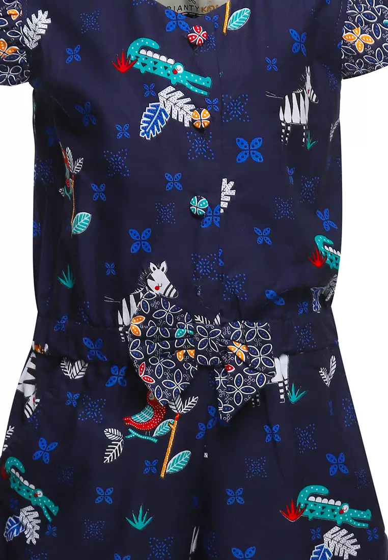Romper Suit Overall Jumpsuit Anak Perempuan Radea Navy