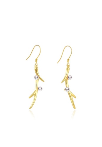 XAFITI silver Sterling Silver Flower Pearl Earrings 3208BACD274008GS_1