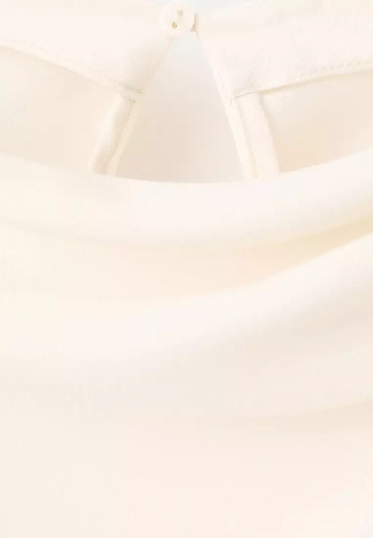 Draped Boat-Neck Blouse