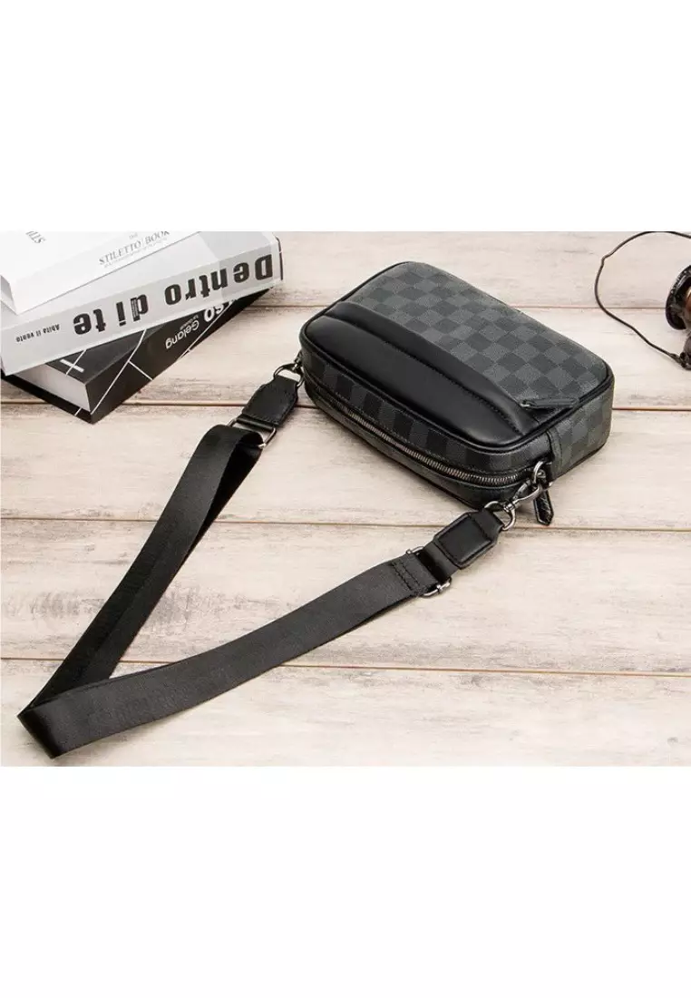 Angelo Black Selempang Sling Bags