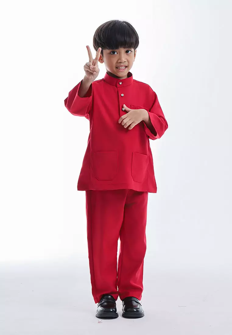 Alain Delon Baju Melayu Cekak Musang Budak - 19026504-75HauteRed