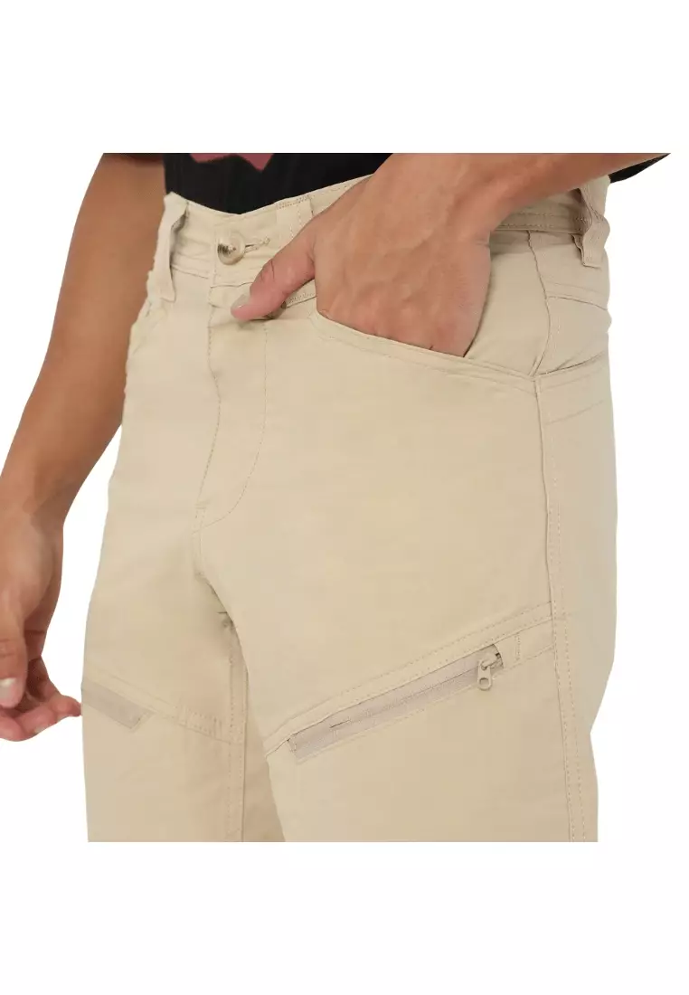 POLICE Celana Pendek Cargo Parasut Kantong Zipper Regular Fit Pria